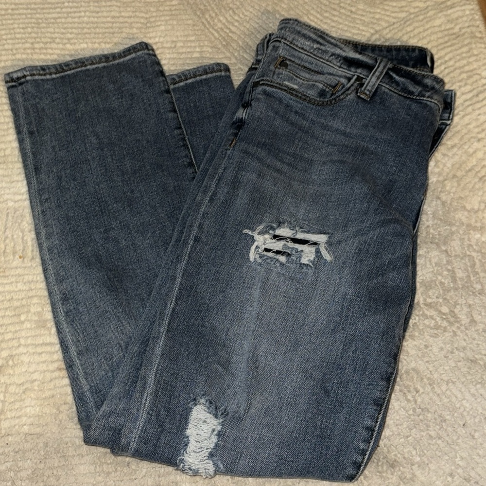 Kut from‎ the Kloth Catherine Boyfriend ripped distressed five pocket jeans sz 8
